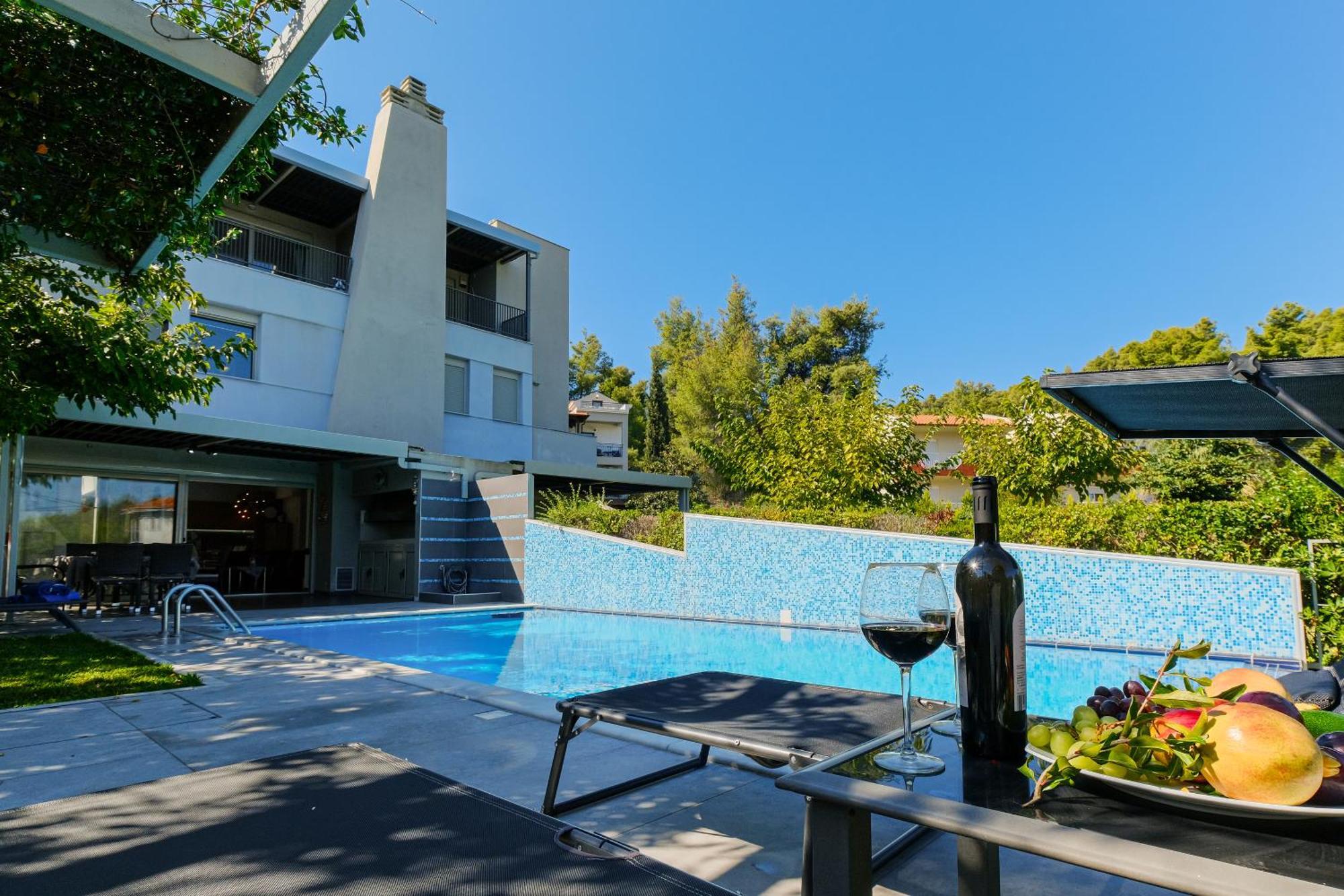 Deluxe Chrousso Pool Villa Paliouri Eksteriør billede